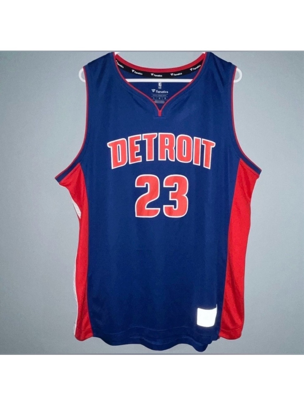 Detroit Pistons Blue #23 Blake Griffin Icon Edition NBA Throwback Jersey Large